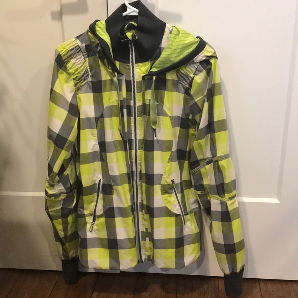 Yellow and grey Lululemon track and field jacket